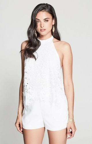 Tuta corta bianca donna jumper - bianca,
